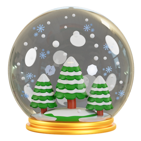 Globo de nieve de navidad  3D Icon