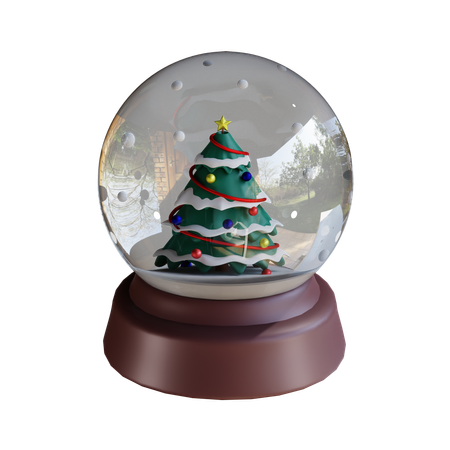 Bola de nieve navideña  3D Icon