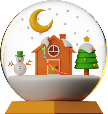 Globo de nieve de navidad  3D Icon
