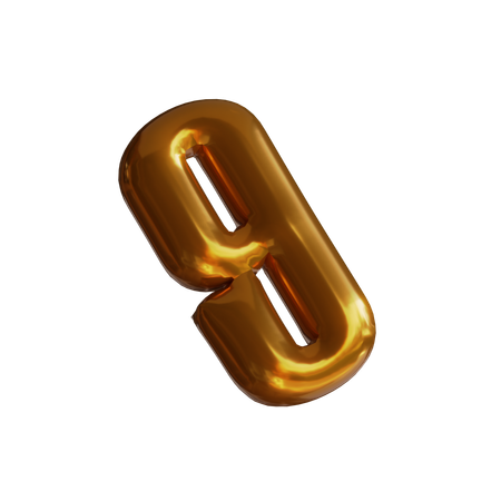 Globo de nueve numeros  3D Icon