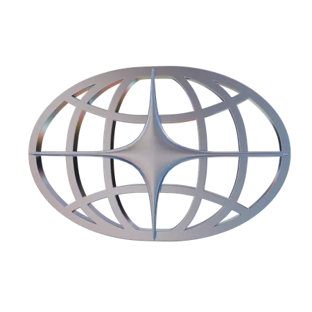 Resumen de estrellas del globo  3D Icon