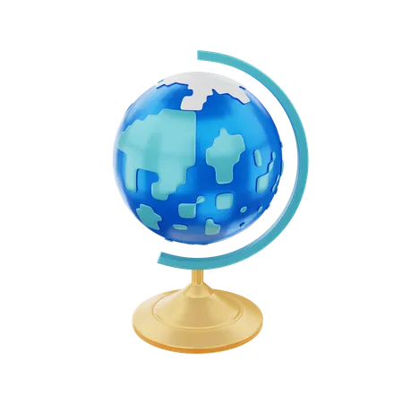 Globo geográfico  3D Illustration