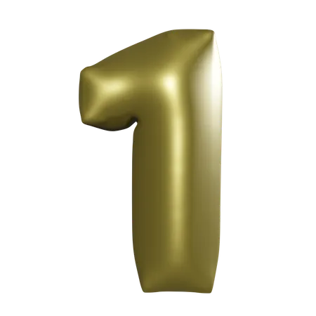 Globo numero 1  3D Icon