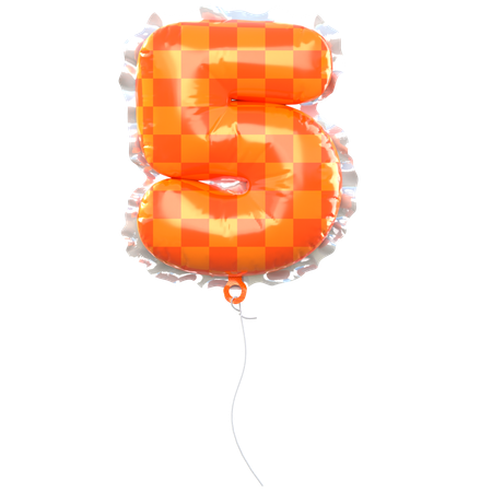 Globo numero 5  3D Icon