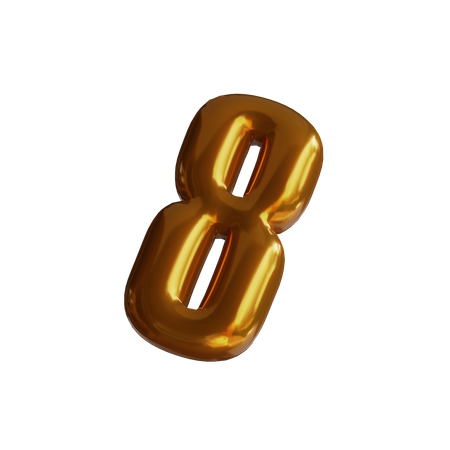 Globo de ocho numeros  3D Icon