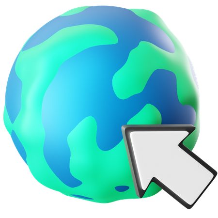 Toque el globo  3D Icon