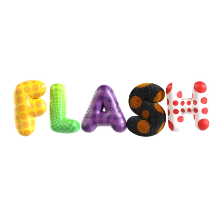 Texto de globo flash  3D Icon