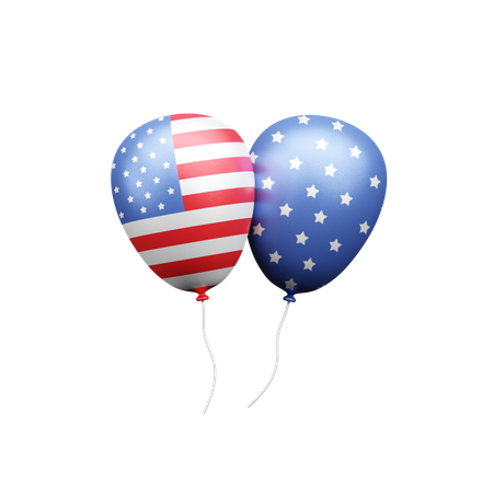 Globos americanos  3D Icon