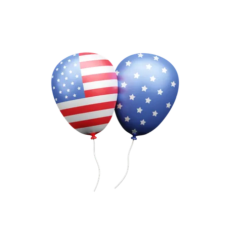 Globos americanos  3D Icon