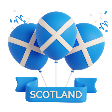 Globos de la bandera de escocia  3D Icon