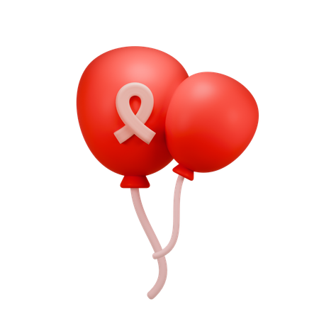 Globos de cancer  3D Icon