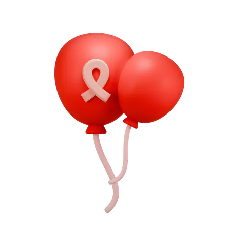 Globos de cancer  3D Icon