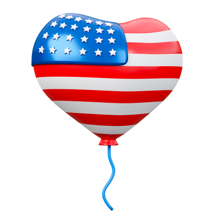 Globos corazon ee uu  3D Icon