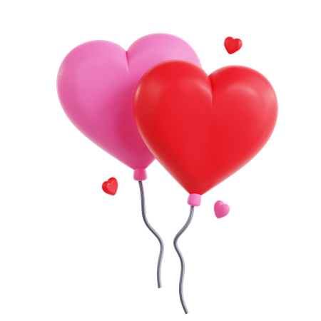 Globos de amor  3D Icon