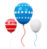 globos de bandera de estados unidos