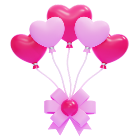 Globos de corazon  3D Icon