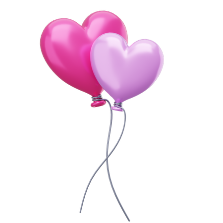 Globos de corazon  3D Icon