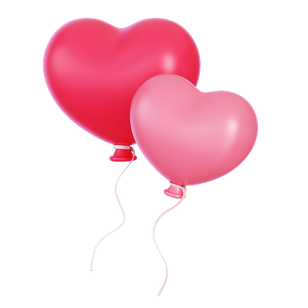 Globos de corazon  3D Icon