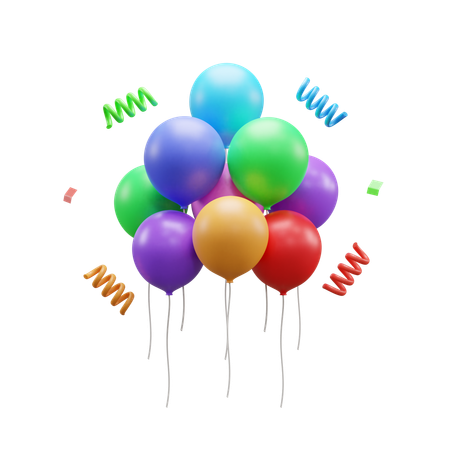 Globos de fiesta  3D Icon