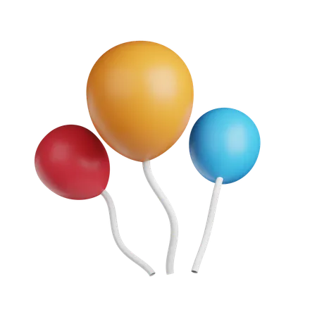 Globos de fiesta  3D Icon