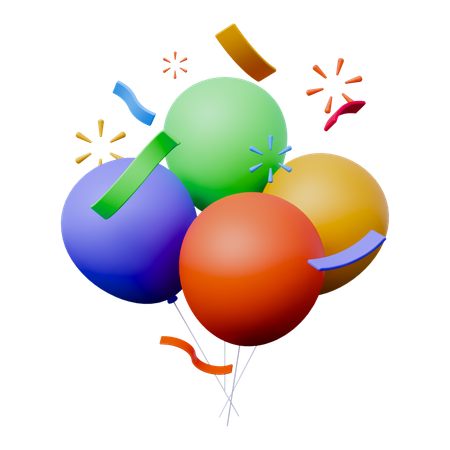 Globos de fiesta  3D Icon