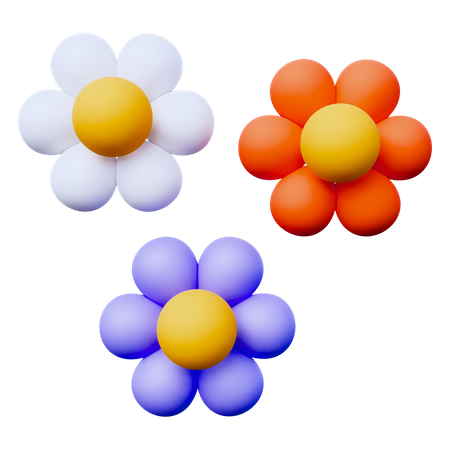 Globos de flores  3D Icon