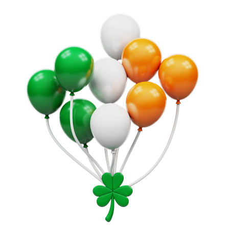 Globos del día de san patricio  3D Icon