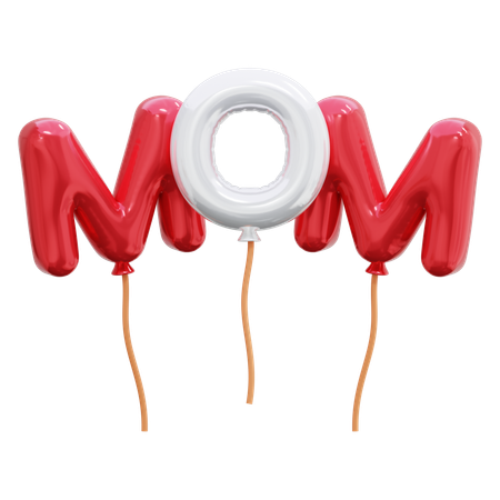 Globos del dia de la madre  3D Icon