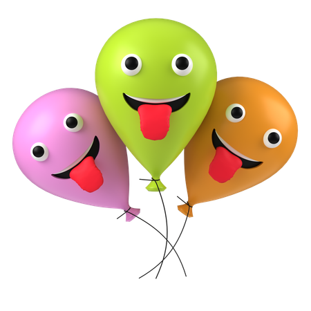 Globos sonrientes  3D Icon