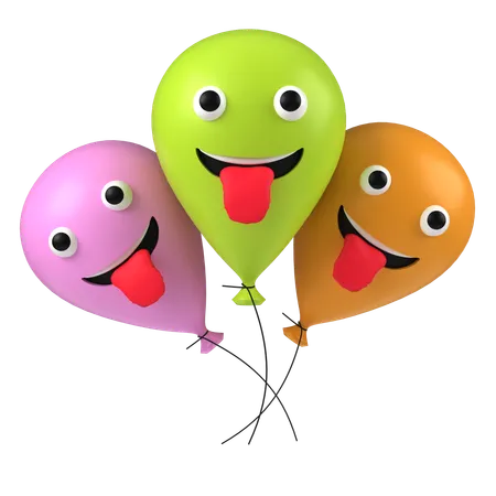 Globos sonrientes  3D Icon