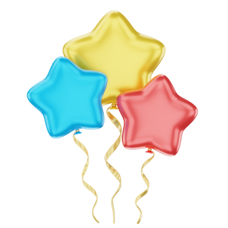 Globos estrella  3D Icon