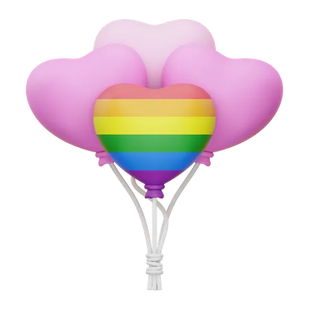 Globos de orgullo  3D Icon