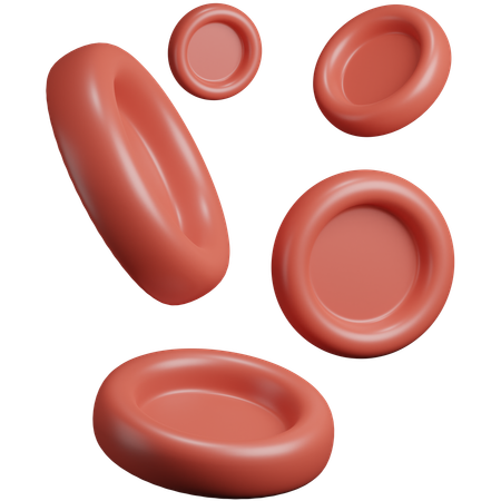 Las células rojas de la sangre  3D Icon