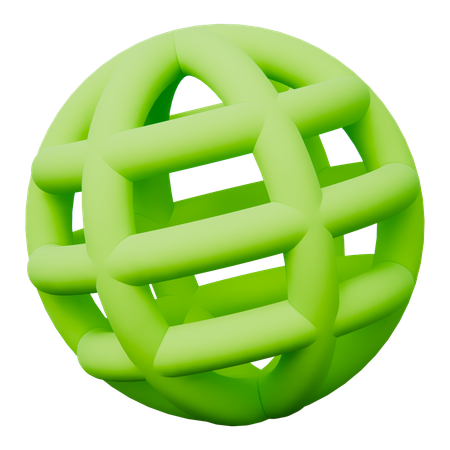 Globus abstrakte Formen  3D Icon