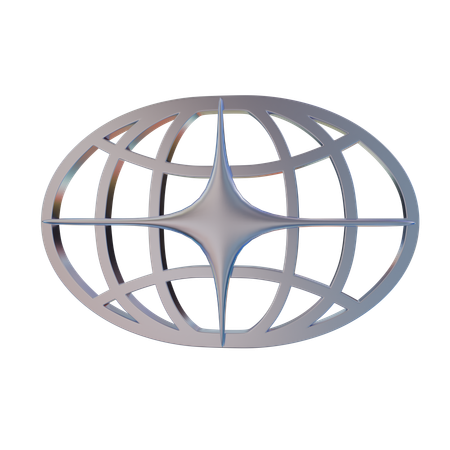 Globus stern abstrakt  3D Icon