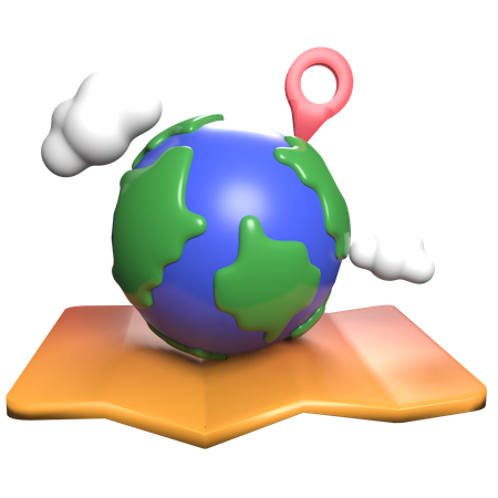 Globuskarte  3D Icon