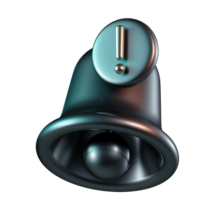 Glocke Ausrufezeichen  3D Icon