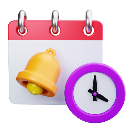 Glocke mit Countdown  3D Icon