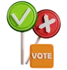 Glossy Voting Buttons Illustration