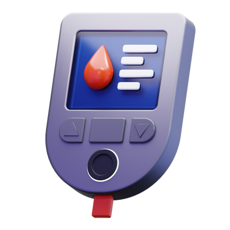 血糖値計  3D Icon