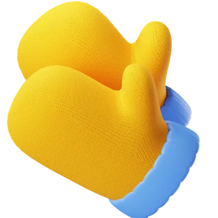 Winter Glove 3 D Illustration 3D Icon