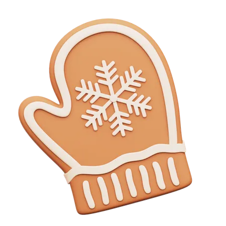Glove Gingerbread  3D Icon