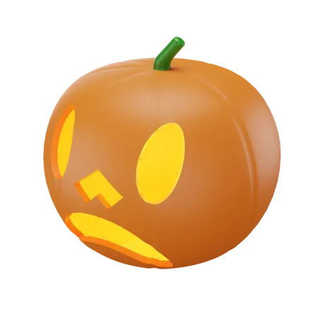 Glowing Pumpkin 3D Illustration