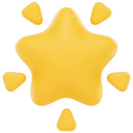 Glowing Star  3D Icon