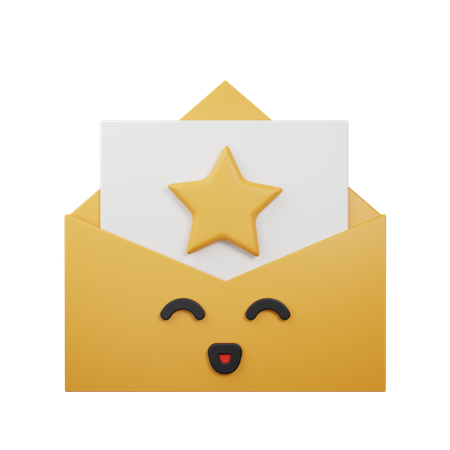 Glückliche E-Mail  3D Icon