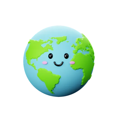 Glückliche Erde  3D Icon