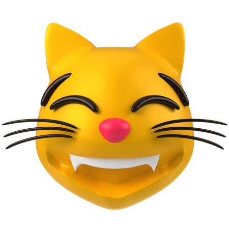 Fröhliche Katze  3D Icon