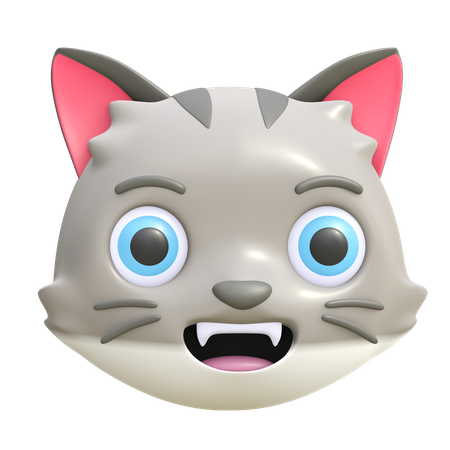 Fröhliche Katze  3D Emoji