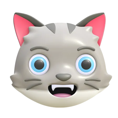 Fröhliche Katze  3D Emoji