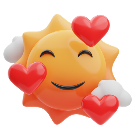 Fröhliche Sonne  3D Emoji